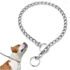 Colliers pour chiens lourd P chaîne collier étrangleur résistant aux intempéries métal glissement tour de cou d'entraînement pour petits moyens grands chiens fournitures pour animaux de compagnie