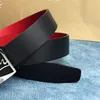 CL Red Back Belt Couple Style for Men Women Premium Quality 38mm Designer Womens Belt Both Sides Can Be Made of Real Cowhide with Box 007