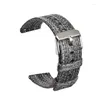 Watch Bands 2023 High Quality Canvas With Switch Ear 18mm 20mm 22mm 24mm Nylon Strap Silver Clasp