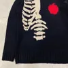 سترات الرجال y2k للجنسين pulver skeleton turtleneck سترة الرجال النساء الشتاء الشارع الشارع جاكار زوجين