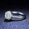 Подвесные ожерелья на заказ gra d color 3ex 1ct 2ct 3ct Pure Silver 925 Moissanite Ring для женщин