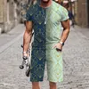 Survêtements pour hommes Tops Motif abstrait Survêtement Sportswear Printemps Automne Hip-hop Casual 2023 Outfit O Neck Summer Man Sets 2-piece Set
