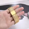 Bangle Iviapro не пленка из нержавеющей стали браслет 18K золота с покрытием часовой ленты