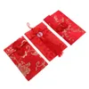 Emballage cadeau tissu Style chinois enveloppe rouge année sac d'argent pochette enveloppes décoratives tissu Chic exquis paquet sac à main de mariage