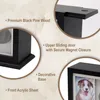 Urnes pour chien pour cendres, boîte à souvenirs commémorative pour chat avec cadre photo et kit d'empreintes de pattes, cercueil cinéraire en bois de pin de qualité supérieure