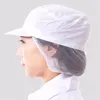 Visiere White Food Igiene antipolvere Cappello da cuoco Snood Bouffant Hat