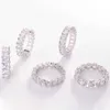 Bandringar grossist Moissanite Sterling Silver Jewelry 925 Def Diamond Silver Moissanite Ring Collection Eternity Ring