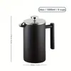 1PC Premium French Press Coffee Maker, 304 klass i rostfritt stål i isolerad kaffepress, kaffepress för hemresor och campinganvändning, liten kaffepress