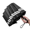 Umbrellas 3 Folding Windproof Full Automatic Umbrella For Rain And Sun Strong Wind Resistant Umbrella's Gift Men Women's Beach Parasol