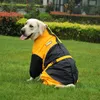 Vestuário para cães Roupas para animais de estimação Jaqueta de gola alta Golden Retriever Labrador 30kg Macacão grande de quatro patas Capa de chuva à prova d'água 230715