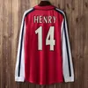 Henry Bergkamp Mens Retro Soccer Jerseys V. Persie Vieira Merson Adams Football Shirt Uniforms Wright 00 04 02 05 11 12 88 90 95 96 98 99 1978 2000 2011 2012