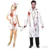 Docteur Infirmière Cosplay Femmes Hommes Halloween Blooded Thème Costume Robe Vêtements Party Stage Wear310J