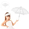 Paraplyer dans parasol valentiner dag paraply vit prydnad barn mini party sun skugga