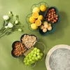 Platten Abnehmbare Eisen Obst Snack Tablett Blume Form Nuss Brot Lagerung Platte Küche Gemüse Abtropfkorb Wohnzimmer Dekoration