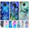 Pour Huawei Mate 20 Pro étui silicone souple couverture de téléphone X pour Mate marbre flocon de neige hiver noël