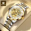 High-quality automatic mechanical Designer watches steel large dial 40mm luminous men watch solid buckle gold watch men and women Hollow out watches with box 9920