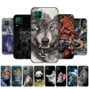 Coque Pour Huawei P40 Lite 4G Nova 6 Se 6se Coque Arrière Noir Tpu Lion Loup Tigre Dragon