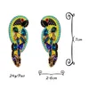 Boucles d'oreilles pendantes Design perles de cristal faites à la main oiseau haute qualité strass mode tendance bijoux accessoires pour femmes