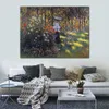Handgefertigte Kunstwerke auf Leinwand von Claude Monet, Frau mit Sonnenschirm im Garten in Argenteuil, moderne Kunst, Küchen- und Raumdekoration