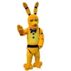 2019 Professioneel gemaakt Five Nights at Freddy's FNAF Toy Creepy Yellow Bunny Mascot Cartoon Christmas Clothing2296