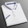 Polos pour hommes 2023 été respirant luxe chemises coton brodé affaires à manches courtes haut POLO pour hommes décontracté formel 230715