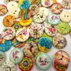 50PC Vintage bois horloge couture accessoires boutons 2 trous couture Scrapbooking artisanat accessoires pour vêtements sacs 40SP18292q