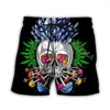 Men's Shorts Love Smoker SKULL Mandela Smoking Swimming Summer Beach Holiday Pants Half Pants-10