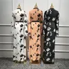 Chiffon Dubai Abaya Quimono Islã Muçulmano Hijab Vestido Abayas Para Mulheres Kaftan Caftan Marocain Roupa Islâmica Turca Robe Coat12411