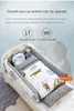 ベッドのベビーベビーベッド折りたたみ式ベッドポータブルハイボーダーガード暖かく快適な柔らかいクッションコット幼児アクセサリー230715