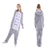 Totoro Pajama caroset Onesies Unissex Animal Cartoon Pijama Set Women Men Cosplay Costume Totoro Chinchilla Onesie Sleepwear323j