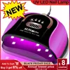 Secadores de unhas 265W Lampara UV LED Lâmpada de unhas para secagem de unhas Pedicure 57 LEDs Máquina de secador de unhas profissional LED UV Lampe para salão de manicure 230715