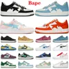 Designer Casual Chaussures Low pour hommes femmes Sneakers Skate boarding jogging Sports Star Baskets Noir Sax Orange Combo Rose Pastel Vert Camo Bleu Bleu Daim