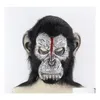 Party Masks Planet of the Apes Halloween Cosplay Gorilla Masquerade Mask Monkey King Costumes Caps Realistic Y200103 Drop Delivery2285
