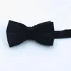 Bow Ties Bowtie Men العلامة التجارية المخملية المنسوجة ألوان صلبة بدلات عمل TIE Butterfly Wedding Dress