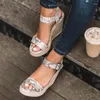 Wedge Platform High Heel Sandals Women Designer Shoes Peep Toe Outdoor Sports Beach on Offer