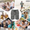 Shorts masculinos Tribal Zebra Board Quality Calças de praia masculinas pretas brancas listras cintura elástica calção de banho tamanho grande