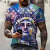 Camisetas para hombre Venta de camisetas Diversión 3D Verano Moda Tops Casual O-cuello Manga corta Ropa para niños High Street Streetwear