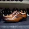 Größe EU 38 bis 47 klassisches Herren Derby Hochzeitskleid Kuh Echtes Leder Schnürpotze Handgefertigte Business Formal Schuhe b