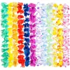 Fleurs décoratives collier artificiel coloré couronne de plage hawaïenne 36 pièces décoration de mariage hawaïen polyvalent tissu polyester