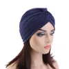 2021 Women Crinkle Turban Hat Muslim Underscarf Cotton Turbante Islamic Hijab Headscarf Bonnet Arab Headwraps Cap2624