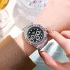 Top AP Diamond Mosonite gelado pode passar no teste O mercado R olax líder mundial Novo quadrado à prova d'água Business Steel Band Masculino Hip Hop Calendário da moda Feminino com caixa de presente