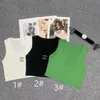 Vrouwen Tank Top Ontwerper Gebreid T-shirt Mouwloos Ademend Gebreid Gebreid Tee Sport Top Tank Tops Vest Yoga Tees