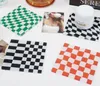 Mats Pads Cup Coaster Placemats for Cups Checkerboard Dinner Mat Nordic Home P Ography Props and Mug 230715