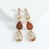 dangle earrings vedawas luxury multicoloredクリスタルウォータードロップイヤリング