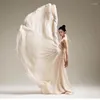 Stage Wear Flamenco Dance Dresses Chiffon Thin Elegant Loose Solid Color Oversized Skirts Performance Clothing Soft Practice Dress