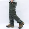 Men's Pants Cargo Men Military Work Overalls Loose Straight Tactical Trousers Multi Pocket Baggy Casual Cotton Army Slacks 44 230715