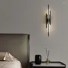 Lampada da parete Linea minimalista LED Soggiorno Corridoio Ristorante Ufficio Illuminazione Applique Bianco Acrilico Stile Art Déco