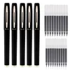 ペン5+20pcsファインポイント、ジェルインクローラーボールペン、ブラックレッドブルーインク、0.5mm / 0.7mm / 1mm大容量ペン