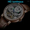 손목 시계 Kimsdun Watch Men Tourbillon Moon Phase Watches 럭셔리 패션 비즈니스 자동 기계적 Reloj Hombre 2023