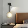 Настенные лампы современное светодиодное творческое кольцо для гостиной спальни скандинавской оформление дома световое прикроватное с прожектором